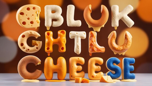 Cheesy Delight Font Fun and Playful Typeface Bold Cheese Font Perfecto para diseños con temas de comida