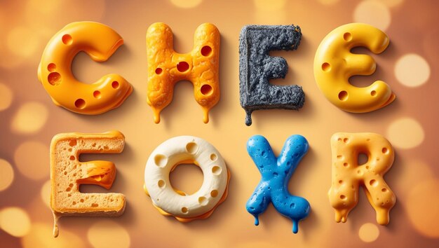 Cheesy Delight Font Fun and Playful Typeface Bold Cheese Font Perfecto para diseños con temas de comida