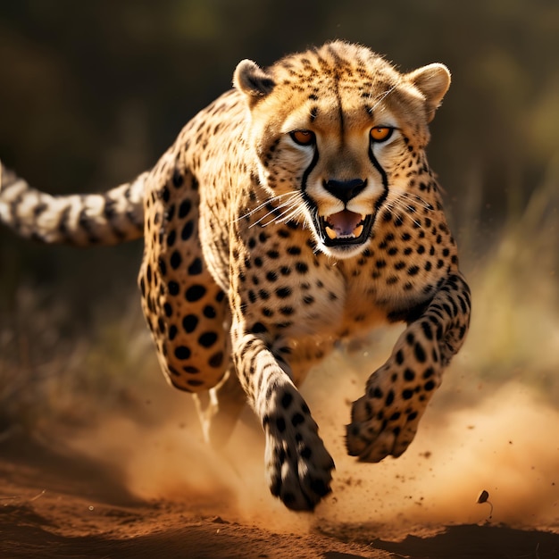 Cheeta corriendo Agilidad movimiento rápido