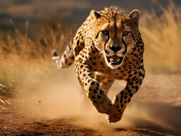 Cheeta corriendo Agilidad Rápido