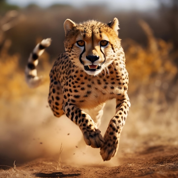 Cheeta corriendo suavidad