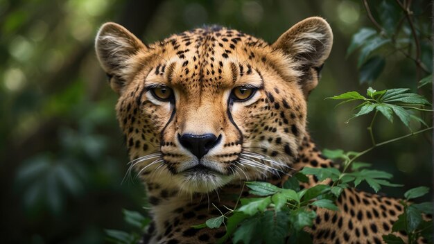 Cheetah en la foto de la selva profunda