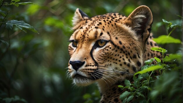 Cheetah en la foto de la selva profunda