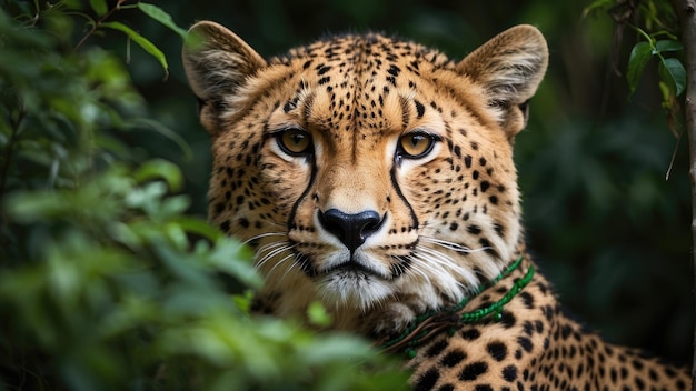 Cheetah en la foto de la selva profunda