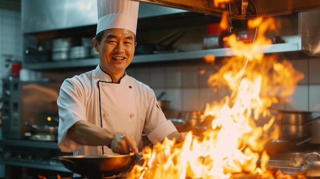 Chef-Chinees mittlerer voller Schuss