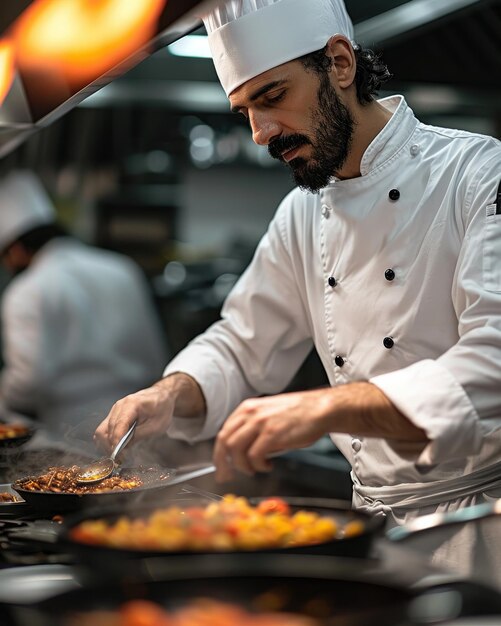 chef cocinando en la cocina