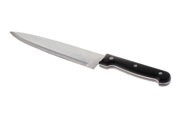 Chef cuchillo inoxidable aislado en blanco