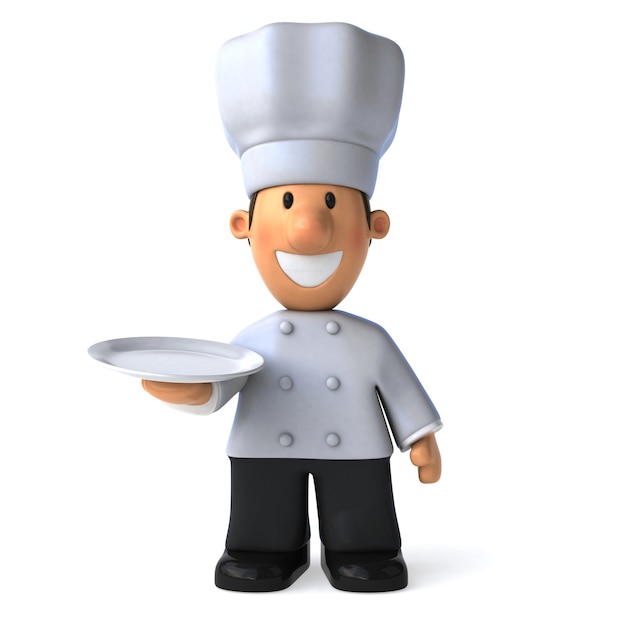 Chef divertido - ilustração 3D