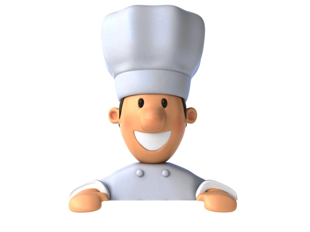 Chef divertido - ilustração 3D