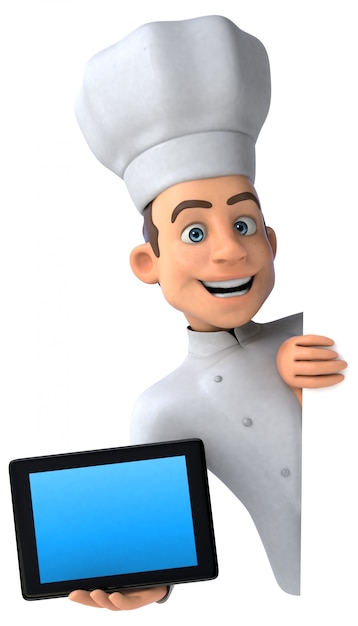 Chef divertido - personagem 3d