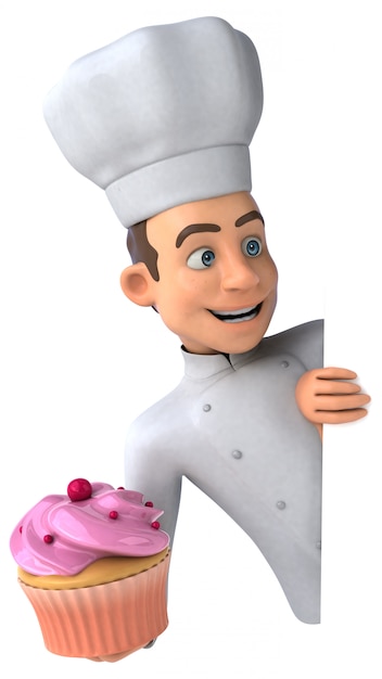 Chef divertido - personagem 3d