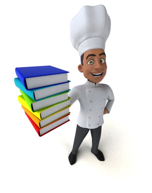 Foto chef divertido - personagem 3d