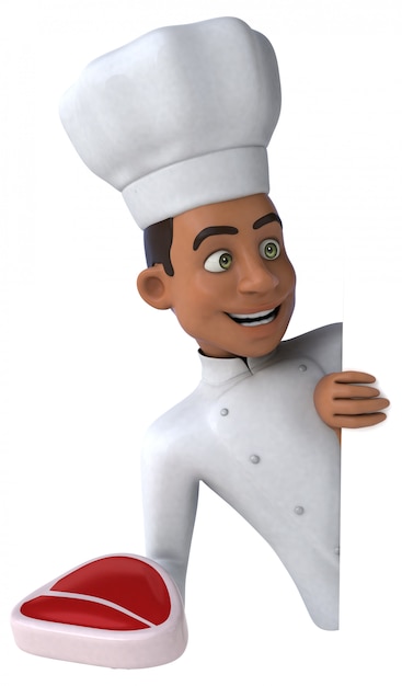 Chef divertido - personagem 3D