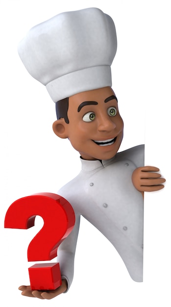 Chef divertido - personagem 3D