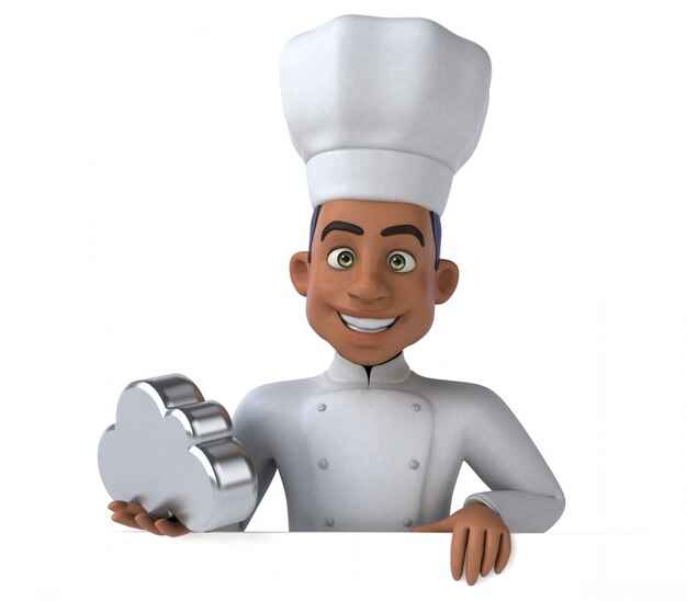 Chef divertido - personagem 3d