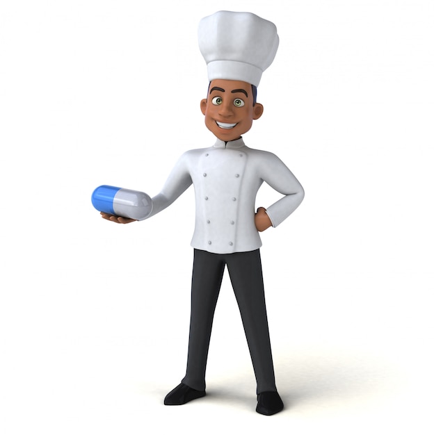 Chef divertido - personaje 3D