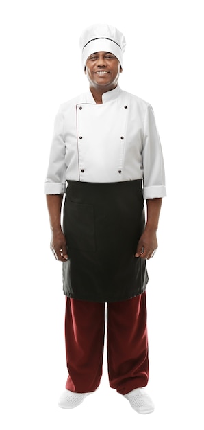 Chef indiano de uniforme branco