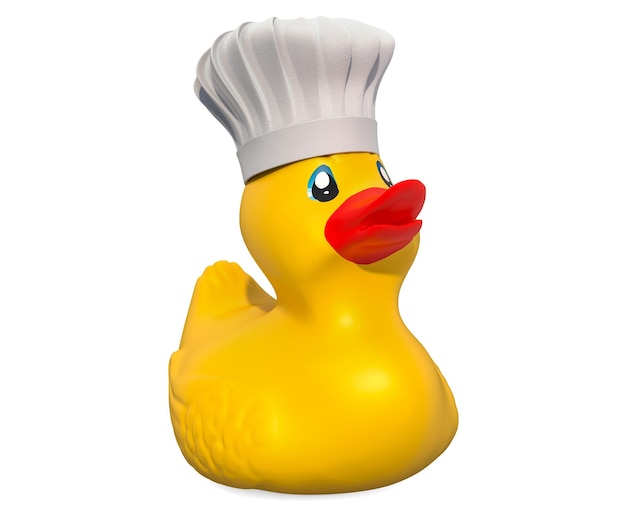 chef, patito de goma, 3d, interpretación