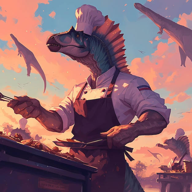 Chef-Spinosaurus in Aktion