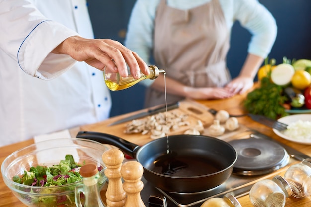 Chef en el trabajo