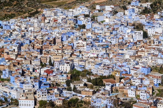 Chefchaouen Teilansicht der blauen Stadt Marokkos am 25. Dezember 2016