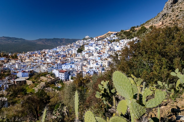 Chefchaouen Teilansicht der blauen Stadt Marokkos am 25. Dezember 2016