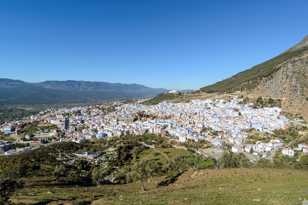 Chefchaouen vista parcial de la ciudad azul de Marruecos el 25 de diciembre de 2016