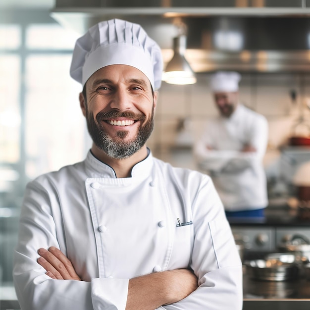 Chefkoch bereitet ein Gourmetgericht vor