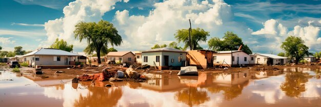 Foto cheias lamacentas após fortes chuvas e gestão inadequada das cheias