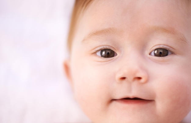 Cheio de admiração em seu mundo foto de uma adorável menina de cabelo ruivo