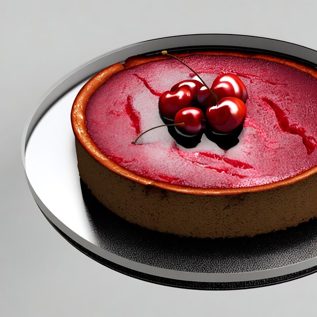 Cherry Cheesecake 8k-Auflösung Konzeptkunst Splash Art Maximalismus Unreal Engine 5 DSLR-Polierung