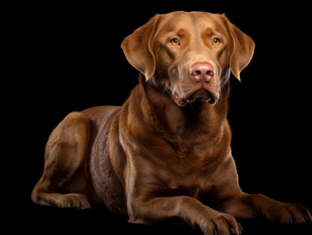 Chesapeake Bay Retriever Perro de estudio disparado aislado en un fondo claro IA generativa