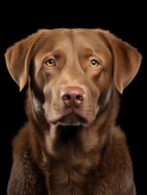 Chesapeake Bay Retriever Perro de estudio disparado aislado en un fondo claro IA generativa