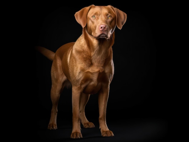 Chesapeake Bay Retriever Perro de estudio disparado aislado en un fondo claro IA generativa