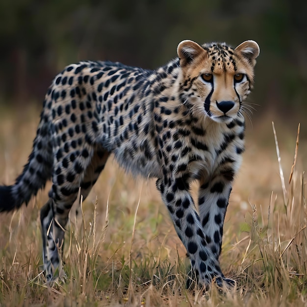 Foto un cheta que es azul oscuro generado por la ia