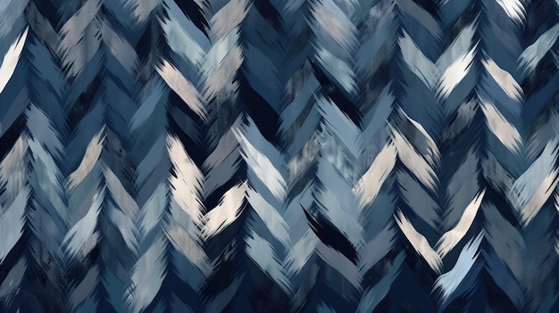 Chevron Marineblauer Zickzack gemaltes nahtloses Muster