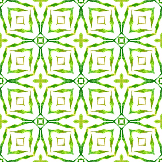 Chevron padrão de aquarela verde fabuloso boho