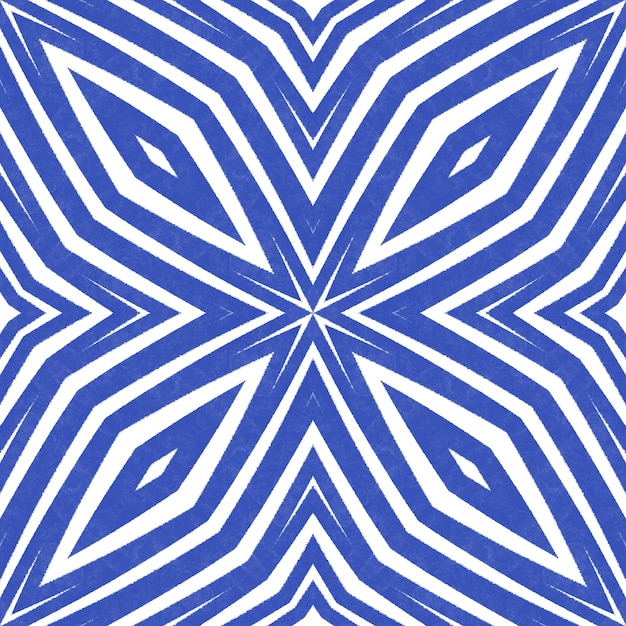 Chevron-Streifen-Design Indigo symmetrisch