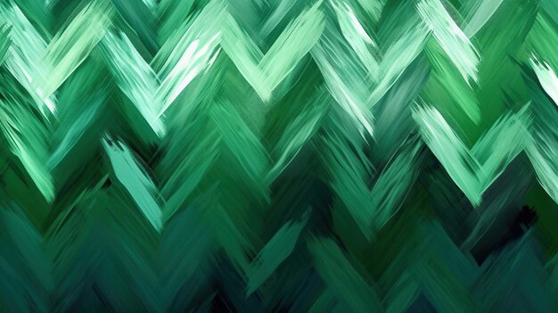 Chevron verde zig zag pintado sem costura padrão