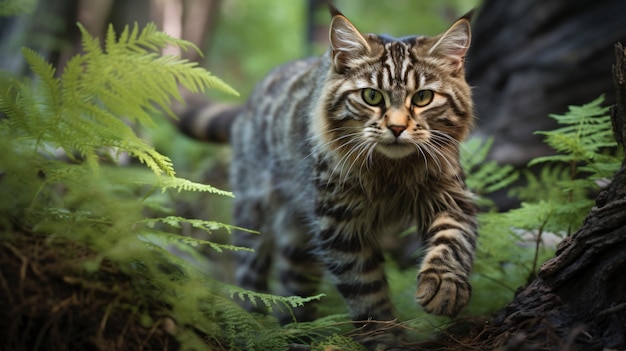 Chewie el gato en la naturaleza