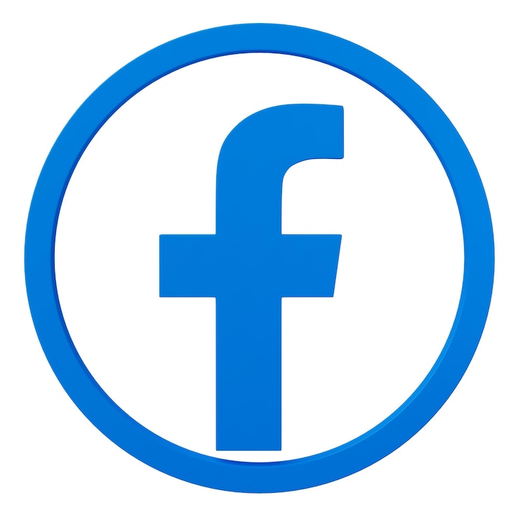 Foto chiang rai tailândia 13 de março de 2023 3d renderizar ícone do logotipo do facebook isolado no fundo branco