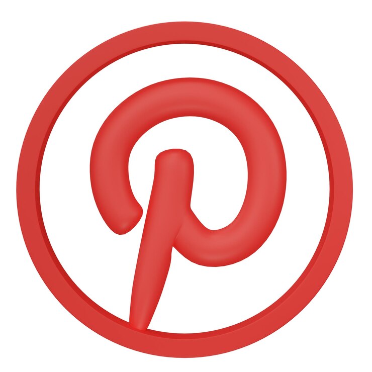 Foto chiangrai tailândia 24 de março de 2023 logotipo do aplicativo 3d pinterest isolado em fundo branco