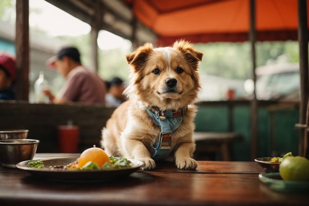 Foto chiba-hunde im café thailand