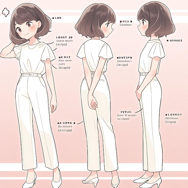 Chibi Anime Fashion Diseños de personajes encantadores e ilustraciones vibrantes para bodas de moda