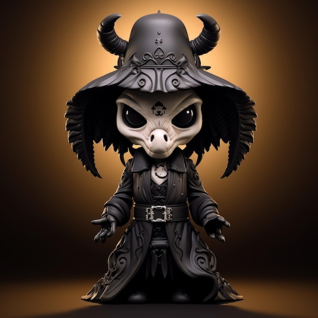 Chibi Goat Plague Doctor Juguete de vinilo Diseño detallado de personajes