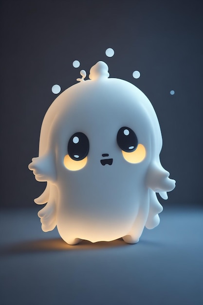 Chibi Spectre liebenswert realistische 3D-Vektorkunst in einer niedlichen und seltsamen Fantasy-Welt