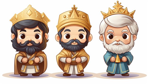 Foto chibi, los tres hombres sabios.