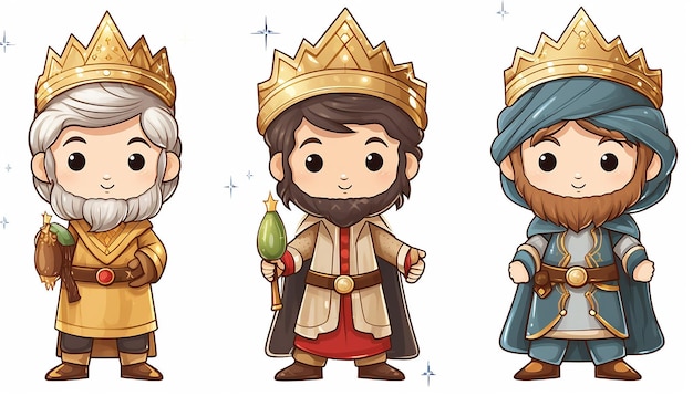 Foto chibi, los tres hombres sabios.