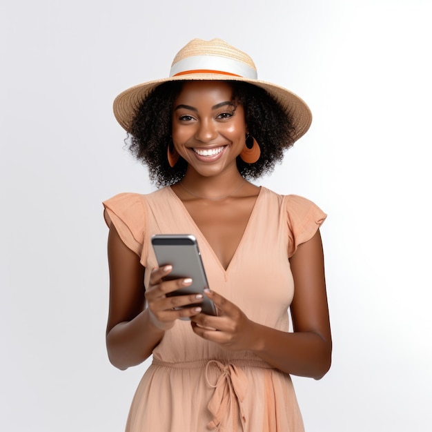 Una chica africana posando