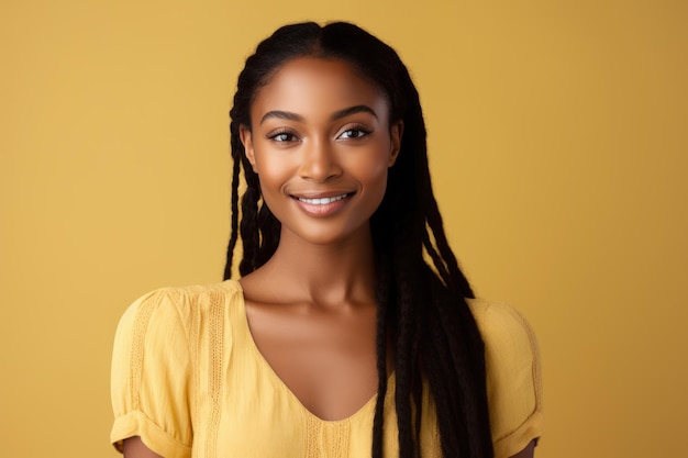 Una chica africana posando